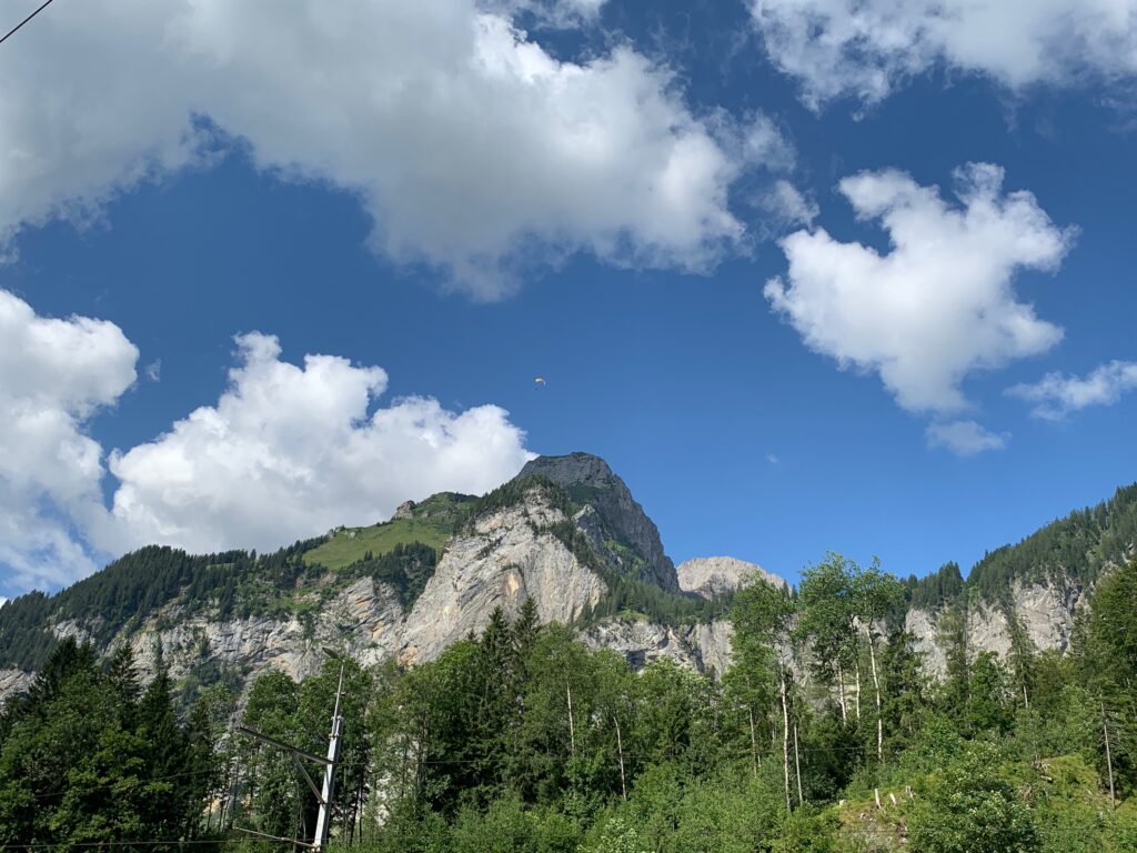 Panorama am Autoverlad in Kandersteg